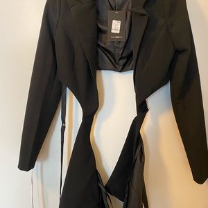 New! Black open blazer